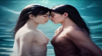 LGBT纪录片预告封面，彩虹背景下活动人群，画面鲜艳充满活力